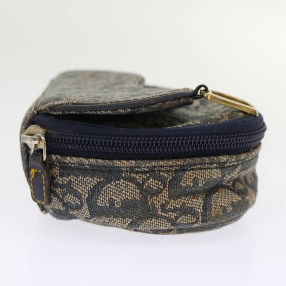 Christian Dior Trotter Canvas Saddle Pouch Navy Auth bs6504 - Picture 3 of 16